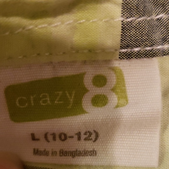 Crazy 8 blue and yellow button down short sleeve - Picture 3 of 5